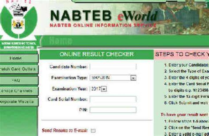 How to check NABTEB result online